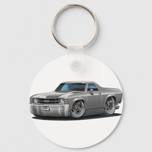 1971-72 El Camino Grey Truck Key Ring (Front)