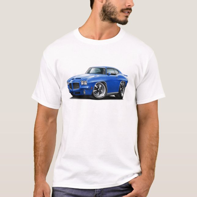 1971-72 GTO Blue Car T-Shirt (Front)