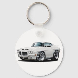 1971-72 GTO White Car Key Ring