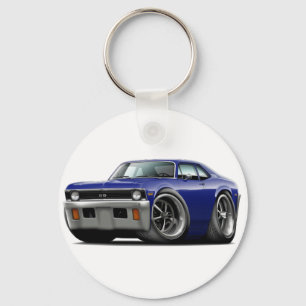 1971-72 Nova Dark Blue Car Key Ring