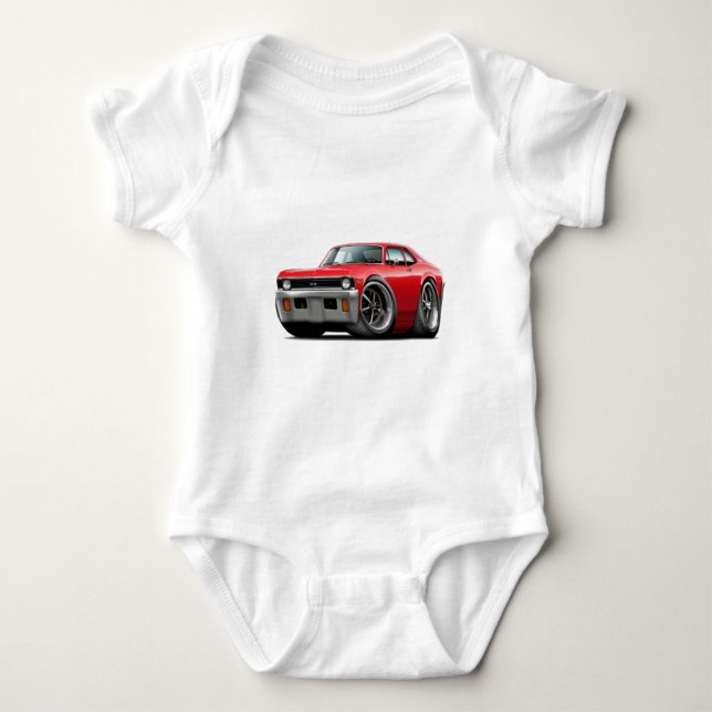 1971-72 Nova Red Car Baby Bodysuit (Front)