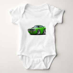 1971-72 Roadrunner Lime-Black Car Baby Bodysuit