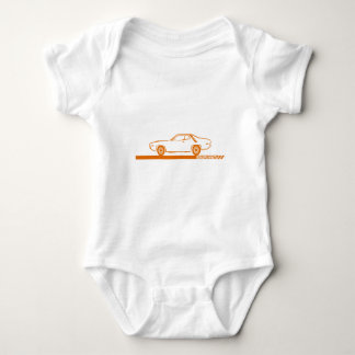 1971-72 Roadrunner Orange Car Baby Bodysuit