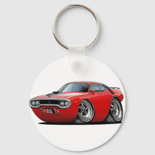 1971-72 Roadrunner Red-Black Car Key Ring