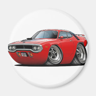 1971-72 Roadrunner Red-Black Car Magnet