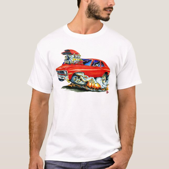 1971-74 Nova Red Car T-Shirt (Front)
