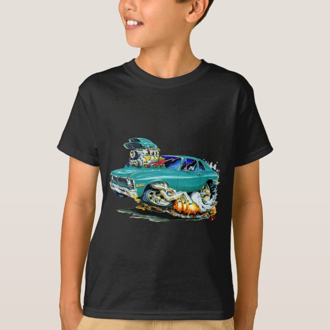 1971-74 Nova Teal Car T-Shirt (Front)