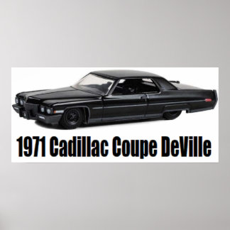 1971 Cadillac Coupe DeVille Lowrider Poster