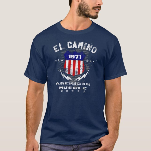 1971 El Camino American Muscle v3 T-Shirt (Front)