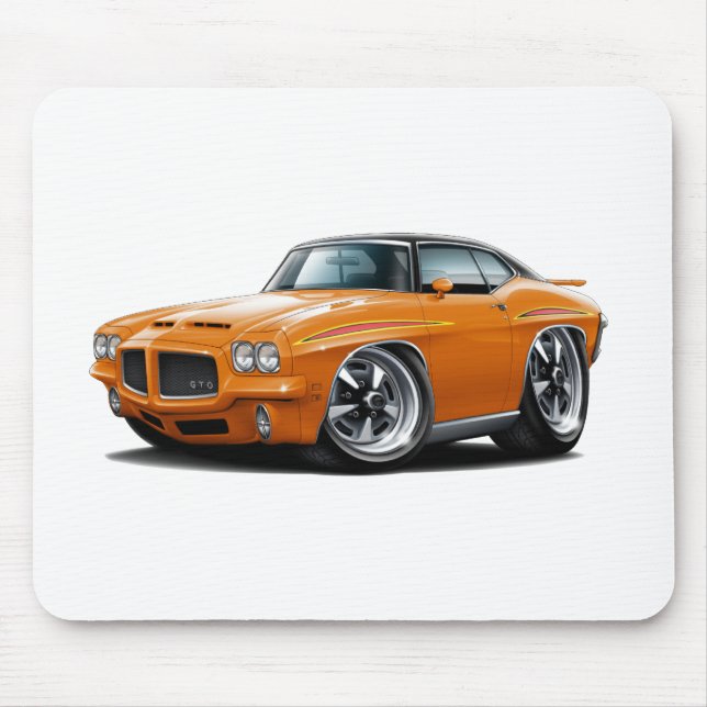 1971 GTO Judge Orange-Black Top Mouse Mat (Front)