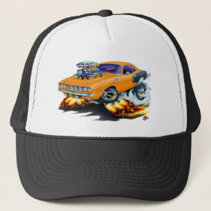 1971 Hemi Cuda Orange Car Trucker Hat
