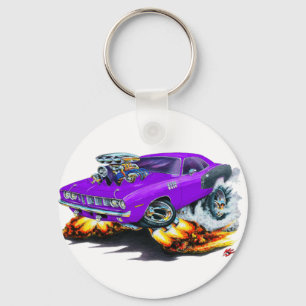 1971 Hemi Cuda Purple Car Key Ring