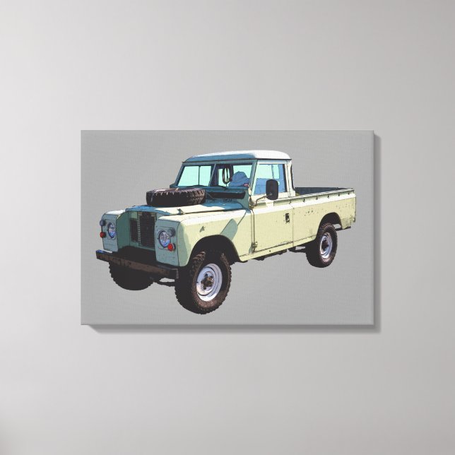 1971 Land Rover Pickup Truck Canvas Print (Front)