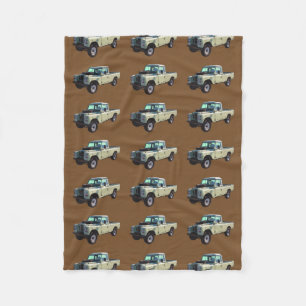 1971 Land Rover Pickup Truck Fleece Blanket