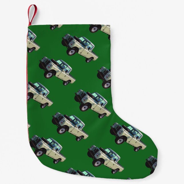 1971 Land Rover Pickup Truck Small Christmas Stocking (Front)