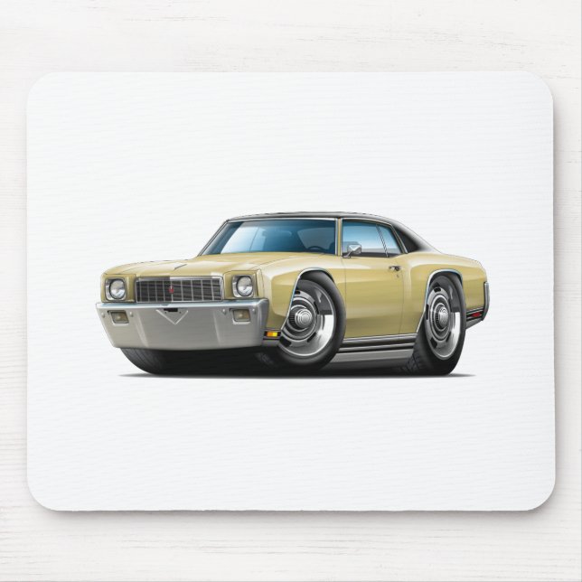 1971 Monte Carlo Tan-Black Top Car Mouse Mat (Front)