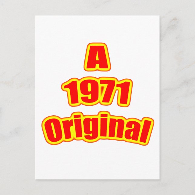 1971 Original Red Postcard (Front)