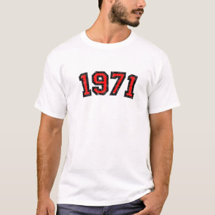 1971 (Vintage Black And Red) 51St Birthday T-Shirt
