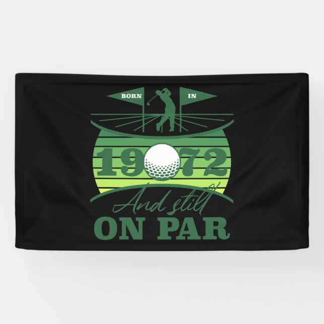 1972 70th Birthday Golf Lover Banner (Horizontal)