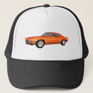 1972 Camaro: Muscle Car: Orange Finish: Trucker Hat