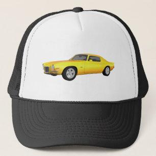 1972 Camaro Z28: Muscle Car: Yellow Finish: Trucker Hat