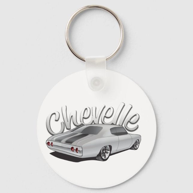 1972 Chevelle Custom Illustration Key Ring (Front)
