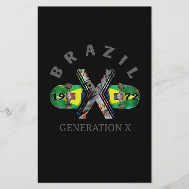 1972 Generation X Brazilian Skateboard Stationery (Front)