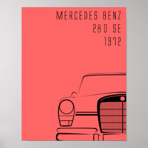 1972 Mercedes Benz 280SE Poster