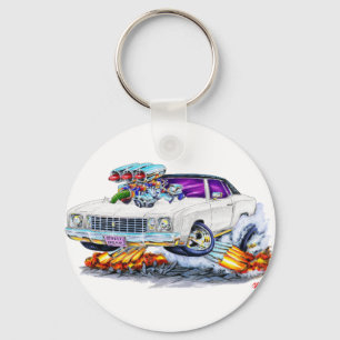 1972 Monte Carlo White Car Key Ring