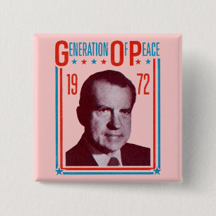 1972 Nixon Presidential Campaign 15 Cm Square Badge