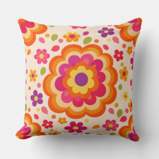 1972 retro flowerburst cushion