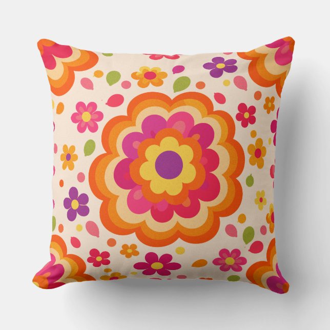 1972 retro flowerburst cushion (Front)