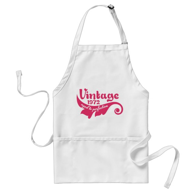 1972 vintage aged to perfection 40 birthday apron (Front)