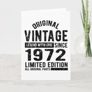 1972 Vintage Birthday Card