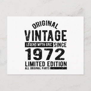 1972 Vintage Birthday Postcard