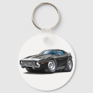 1973-74 Javelin Black-White Car Key Ring