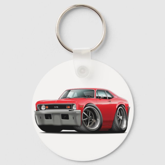 1973-74 Nova Red Car Key Ring (Front)