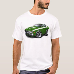 1973-74 Roadrunner Green-White Car T-Shirt