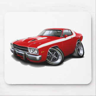 1973-74 Roadrunner Red-White Car Mouse Mat