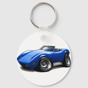 1973-76 Corvette Blue Convertible Key Ring