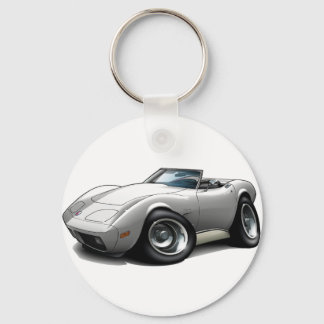 1973-76 Corvette White Convertible Key Ring