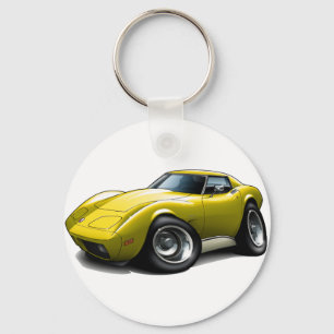 1973-76 Corvette Yellow Car Key Ring