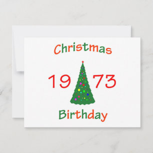 1973 Christmas Birthday Holiday Card