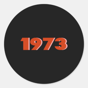 1973 CLASSIC ROUND STICKER