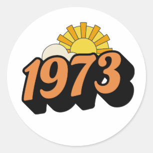 1973 CLASSIC ROUND STICKER