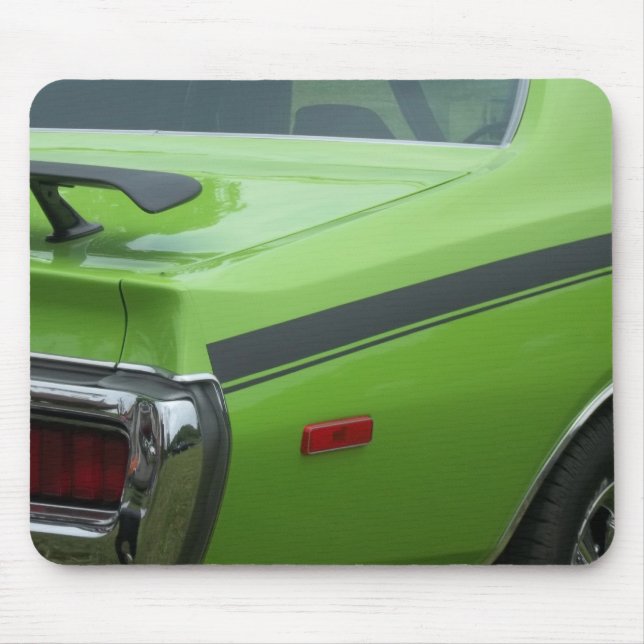 1973 Green Dodge Charger SE Brougham rear quarter Mouse Mat (Front)
