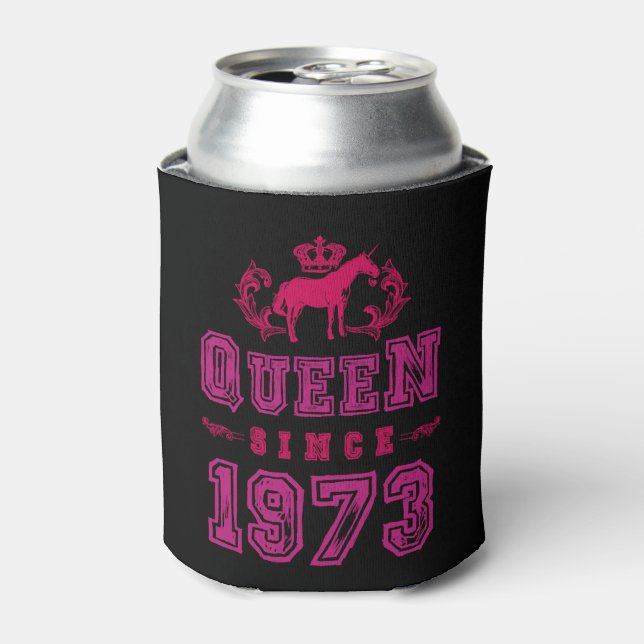 1973 Queen Unicorn Can Cooler (Can Front)