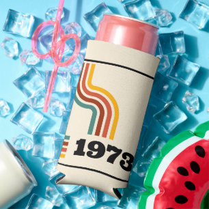 1973 Retro Vintage Poster Birthday or Reunion Seltzer Can Cooler