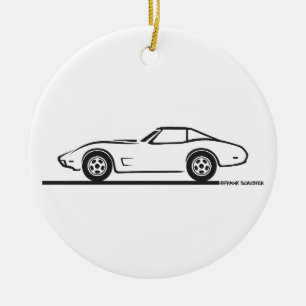 1974 1975 1976 1978 Chevrolet Corvette Hard Top T Ceramic Tree Decoration