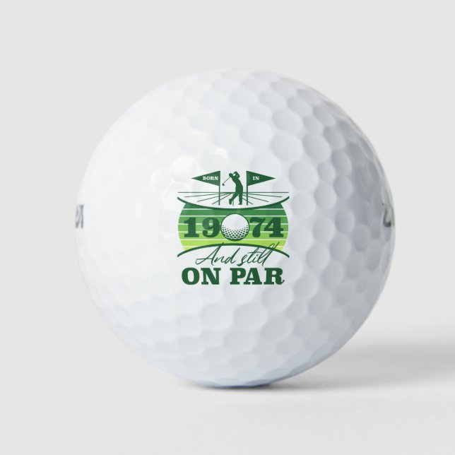 1974 50th Birthday Golf Humour Golf Balls (Front)